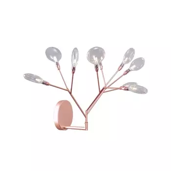 Бра светодиодное Crystal Lux EVITA AP9 COPPER/TRANSPARENT лепестки