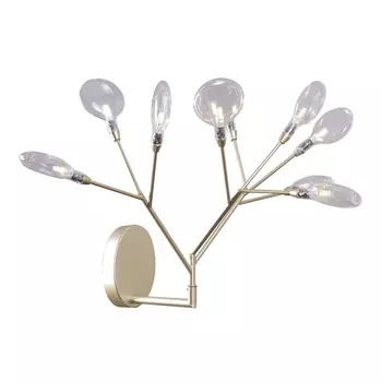 Бра светодиодное Crystal Lux EVITA AP9 GOLD/TRANSPARENT лепестки