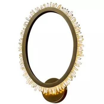 Бра светодиодное хрустальное Delight Collection Quartz Halo MB20020154-1A satin gold кольцо DeLight Collection