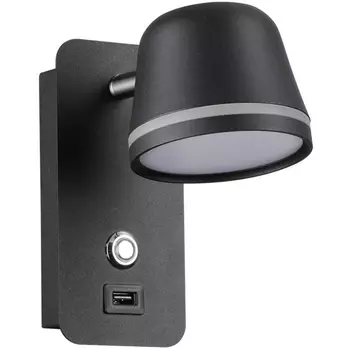 Бра светодиодное с выключателем и USB-портом Odeon Light Banks 4299/5WL