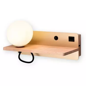 Бра светодиодное с выключателем и USB-портом, полкой Ambrella Wallers FW520 в форме шара