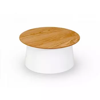 Cтол журнальный Geo ОГОГО 693593 (белый, дуб) ОГОГО Обстановочка!