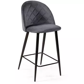 Cтул полубарный ромб, бархат серый Top Concept THOMAS 79986