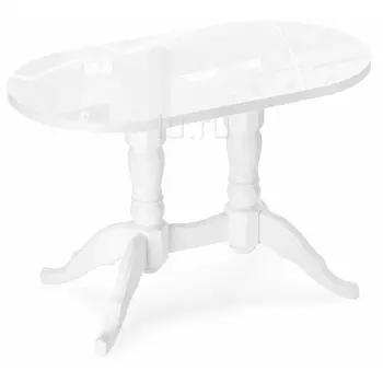 Деревянный стол Woodville Адней глянец белый 458287