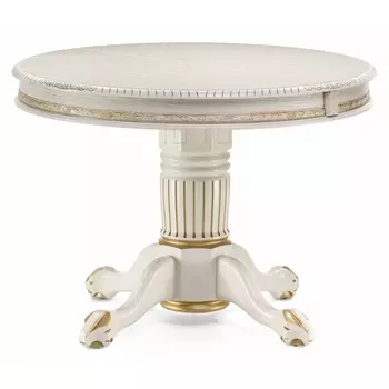 Деревянный стол Woodville Альфред крем с золотой патиной 450827