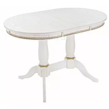 Деревянный стол молочный с золотой патиной Woodville Кантри 406084