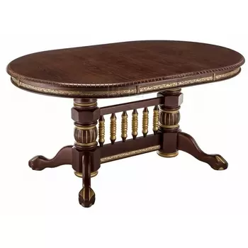 Деревянный стол орех с золотой патиной Woodville Кантри 406080