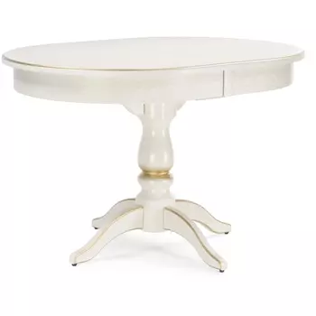 Деревянный стол Woodville Сайрус слоновая кость / золото 515971