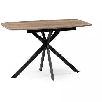 Деревянный стол Woodville Тамаса 120(150)х70х76 дуб галифакс табак / черный 551086