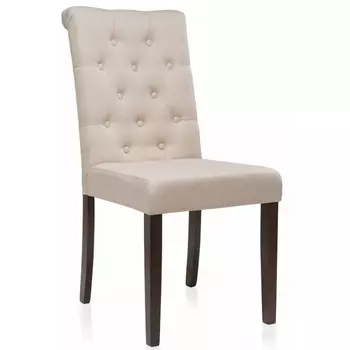 Деревянный стул Amelia dark walnut / fabric cream 11017 (Woodville)