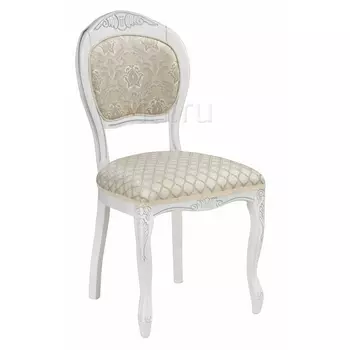 Деревянный стул Woodville Лауро патина серебро / бежевый 430999