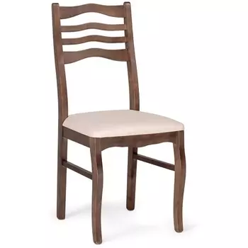 Деревянный стул Woodville Амадиу бежевый / орех 528927