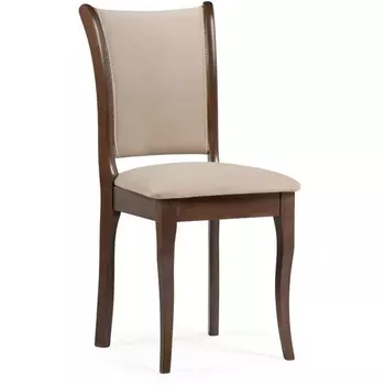 Деревянный стул Woodville Санати сливочный раф / темный орех 527068