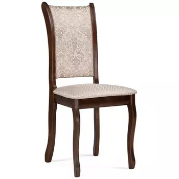 Деревянный стул Woodville Вилмот темный орех / бежевый 527062