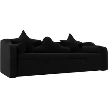 Детский диван-кровать Рико (Микровельвет/Черный) Лига Диванов 117389