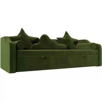 Детский диван-кровать Рико (Микровельвет/Зеленый) Лига Диванов 117384