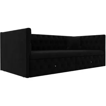 Детский диван Найс (микровельвет черный) Лига Диванов 107116