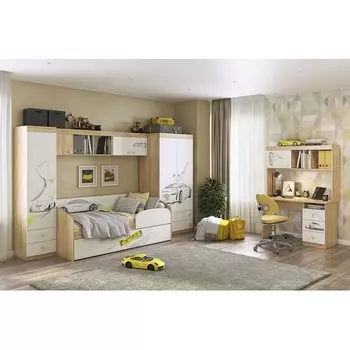 Детский гарнитур Форсаж К1 Mebelson (Дуб сонома,Белый) арт.К1Форсаж.1623