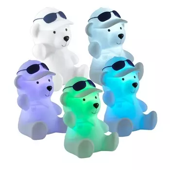 Детский ночник мишка светодиодный RGB настольный с выключателем на батарейках Night Light 357339 (Novotech)