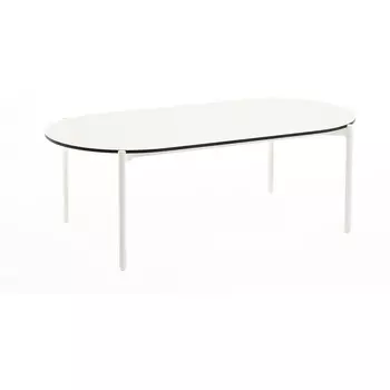 "Диего" журнальный стол из HPL 120х60 H40, каркас белый муар, цвет "молочный" 4SIS арт.УТ-00008610