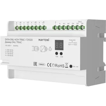 Диммер DALI DT6 четырёхканальный TRIAC 230VAC DIN Maytoni 721020