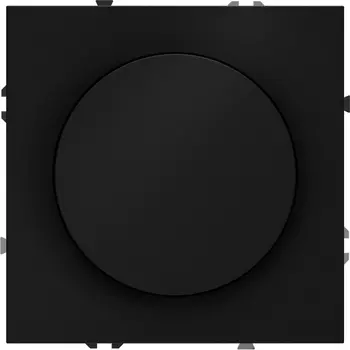 Диммер поворотно-нажимной 600 Вт (черный матовый) Voltum S70 VLS070308