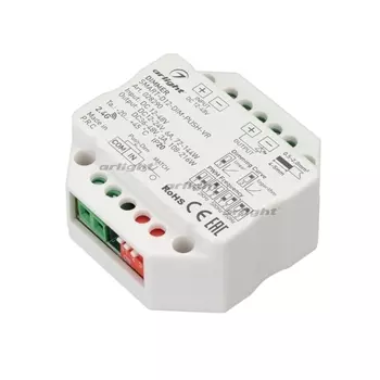 Диммер SMART-D12-DIM-PUSH-VR (12-48V, 1x6A, 2.4G) (Arlight, IP20 Пластик, 5 лет) 028290