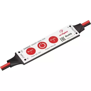 Диммер SMART-MINI-DIM (24V, 1x4A) (Arlight, IP20 Пластик, 5 лет) 041409