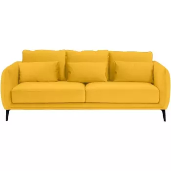 Диван Amsterdam трехместный ОГОГО (арт.583328), (Ткань/Желтый) ОГОГО Обстановочка!