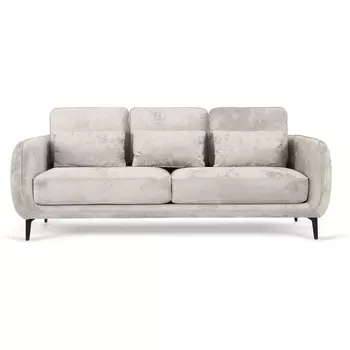 Диван Amsterdam трехместный ОГОГО (арт.786589), (Велюр,Ткань/Серый) ОГОГО Обстановочка!