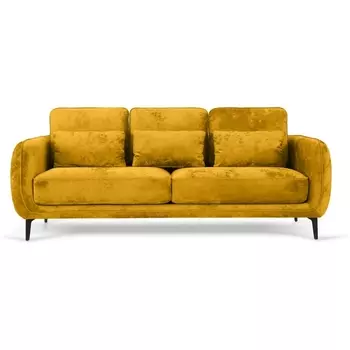 Диван Amsterdam трехместный ОГОГО (арт.786593), (Ткань,Велюр/Оранжевый) ОГОГО Обстановочка!