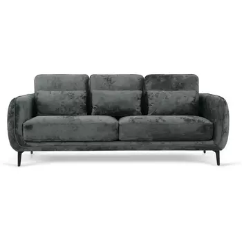 Диван Amsterdam трехместный ОГОГО (арт.786599), (Ткань,Велюр/Темно-серый) ОГОГО Обстановочка!