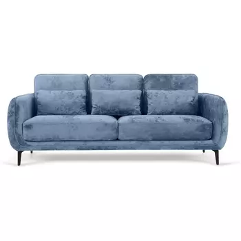 Диван Amsterdam трехместный ОГОГО (арт.786600), (Велюр,Ткань/Голубой) ОГОГО Обстановочка!