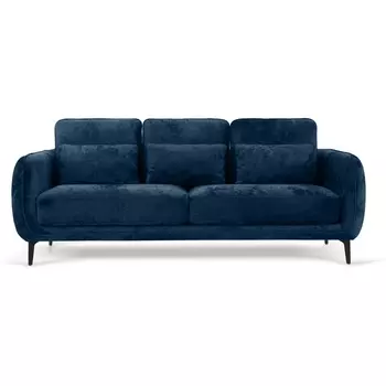 Диван Amsterdam трехместный ОГОГО (арт.786601), (Ткань,Велюр/Синий) ОГОГО Обстановочка!