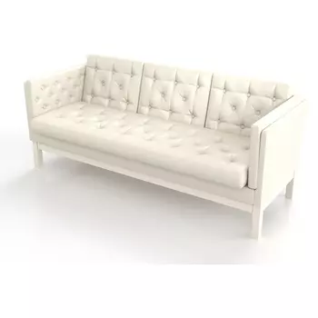 Диван Arsko Айверс Б беленый дуб белый кожзам