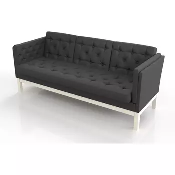 Диван Arsko Айверс Б беленый дуб черная рогожка