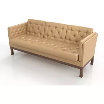 Диван Arsko Айверс Б орех кремовый кожзам