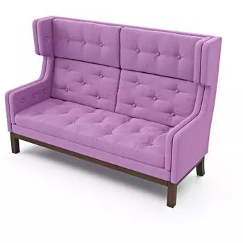 Диван Arsko Айверс Хай Орех рогожка фиолетовая