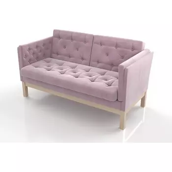 Диван Arsko Айверс М сосна розовый шенилл