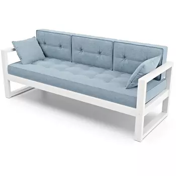 Диван Arsko Астер Б белая эмаль голубая рогожка