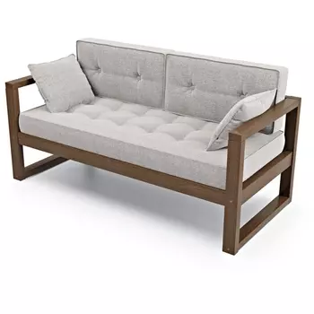 Диван Arsko Астер Мини орех серая рогожка