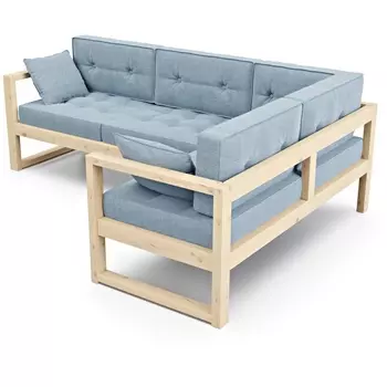 Диван Arsko Астер У сосна голубая рогожка