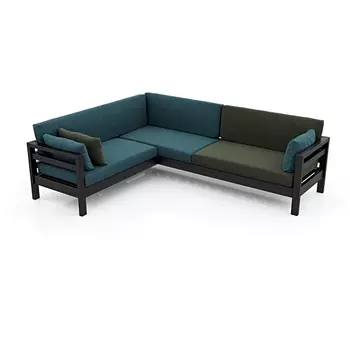 Диван Arsko Домино У венге велюр голубой/зеленый