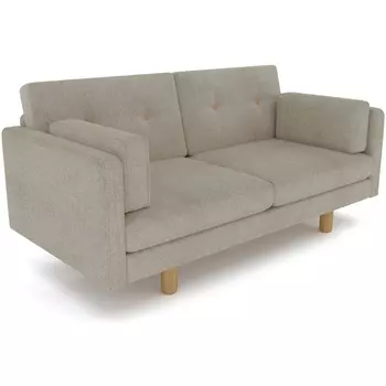 Диван Arsko Ингвар М серый велюр