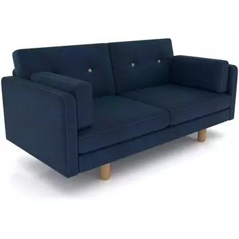 Диван Arsko Ингвар М синий велюр