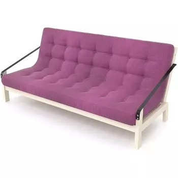 Диван Arsko Локи беленый дуб фиолетовая рогожка