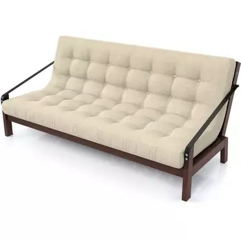 Диван Arsko Локи орех темно-бежевая рогожка