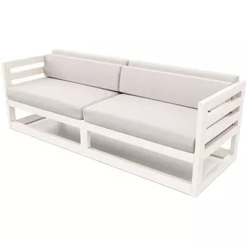 Диван Arsko Магнус Б беленый дуб велюр светло-серый