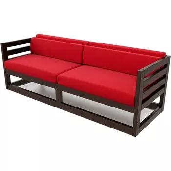 Диван Arsko Магнус Б венге велюр красный