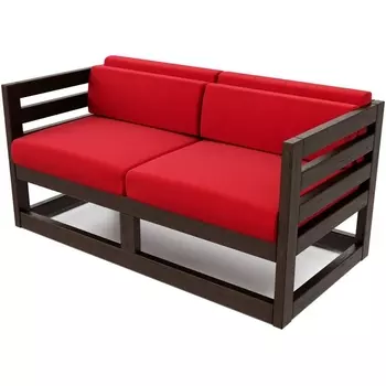 Диван Arsko Магнус М венге велюр красный